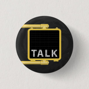 New York Crosswalk Sign Talk Ronde Button 3,2 Cm
