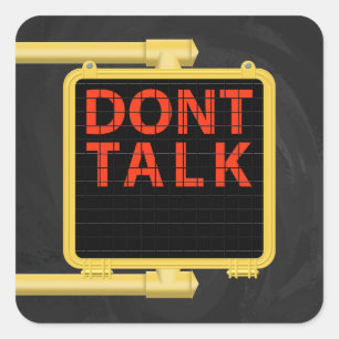 New York Crosswalk Sign Talk Vierkante Sticker