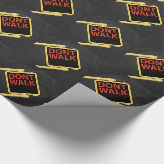 New York Crosswalk Sign Walk Cadeaupapier (Hoek)