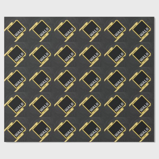 New York Crosswalk Sign Walk Cadeaupapier (Vlak)