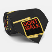 New York Crosswalk Sign Walk Stropdas (Opgerold)