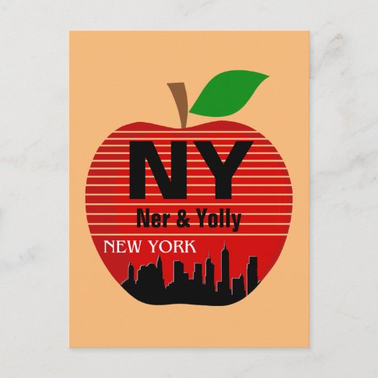 New York Custom Names The Big Apple Briefkaart (Voorkant)