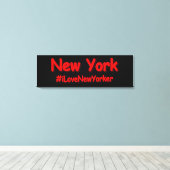 "New York" Cute Design. Bestel nu Canvas Afdruk (Insitu (Houten vloer))