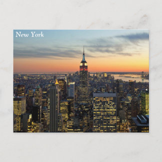 New York dawn skyline Briefkaart