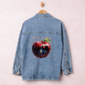 New York de grote appel fruit silhouet stad Denim Jacket (Hangar)