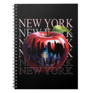 New York de grote appel fruit silhouet stad Notitieboek