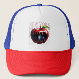 New York de grote appel fruit silhouet stad Trucker Pet