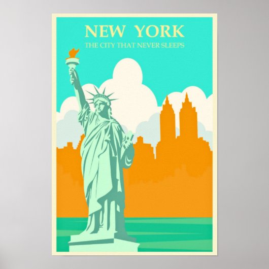  New York "De stad die nooit slaapt" Poster (Voorkant)
