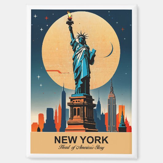 New York: De Verhaalmagneet van het Hart van Ameri Magneet (Voorkant)