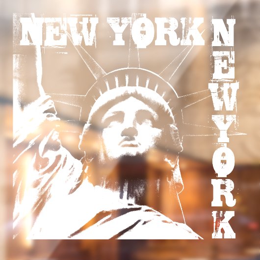 New York Decal Statue of Liberty Window Cling (Vel 2)