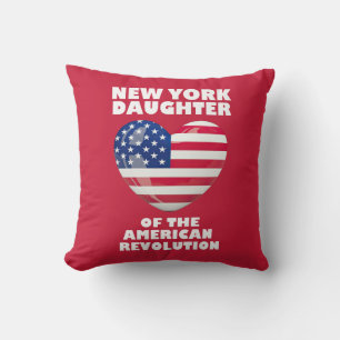 NEW YORK Dochter Amerikaanse Revolutie DAR Amerika Kussen