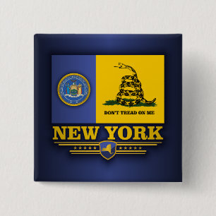 New York (DTOM) Vierkante Button 5,1 Cm