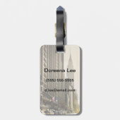 New York, E 42 St en Chrysler Building Bagagelabel (Achterkant verticaal)