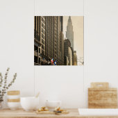 New York, E 42 St en Chrysler Building Poster (Keuken)