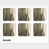 New York, E 42 St en Chrysler Building Vierkante Sticker (Vel)