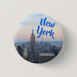 New York Empire State Building Button