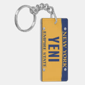 New York Empire State License Bord Art Custom Sleutelhanger (Voorkant Links)