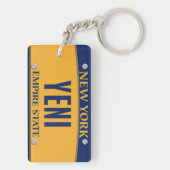 New York Empire State License Bord Art Custom Sleutelhanger (achterkant)