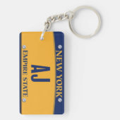 New York Empire State License Plate Art Custom Sleutelhanger (achterkant)