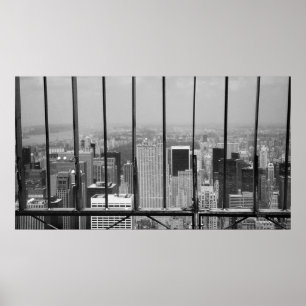 New York en Central Park Black & White Poster