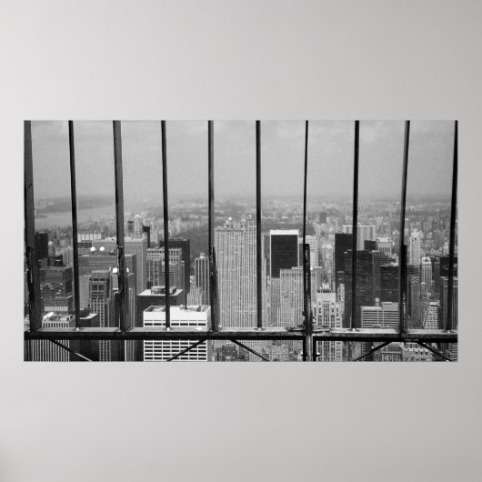 New York en Central Park Black & White Poster (Voorkant)