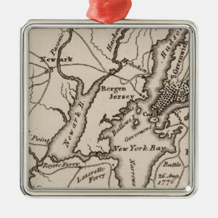 New York en New Jersey Metalen Ornament