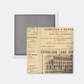 New York en Pennsylvania Oil Advertisements Magneet (Voorkant / Achterkant)