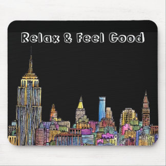 : New York Energy: Mousepad (zwart) Muismat