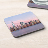 New York Evening Skyline Bier Onderzetter (Linkerzijde)