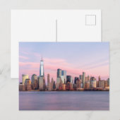 New York Evening Skyline Briefkaart (Voorkant / Achterkant)