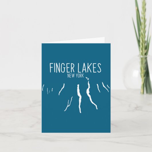 New York Finger Lakes Map Design  Kaart (Voorkant)