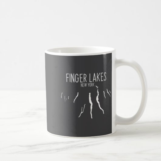New York Finger Lakes Map Design  Koffiemok (Rechts)