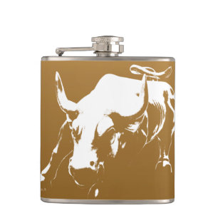 New York Flasks NYC Souvenir Bull Statue Heupfles