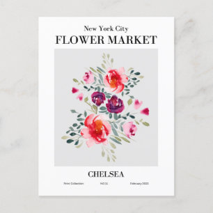 New York Flower Market, Chelsea Briefkaart