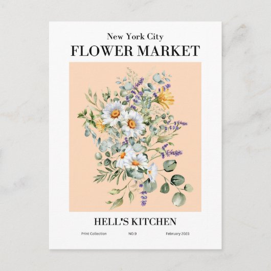 New York Flower Market, Hell's Kitchen Briefkaart (Voorkant)