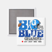 New York Football Champs Years Magnet (Recto/Verso)