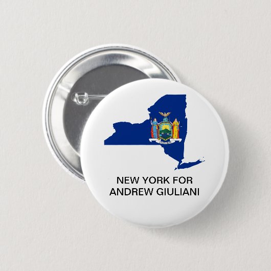NEW YORK FOR ANDREW GIULIANI GOVERNOR BUTTON (Voorkant /achterkant)
