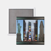New York Fridge Magnet NY Souvenir Magnet Magneet (Voorkant / Achterkant)