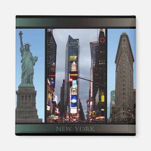 New York Fridge Magnet NY Souvenir Magnet Magneet (Voorkant)