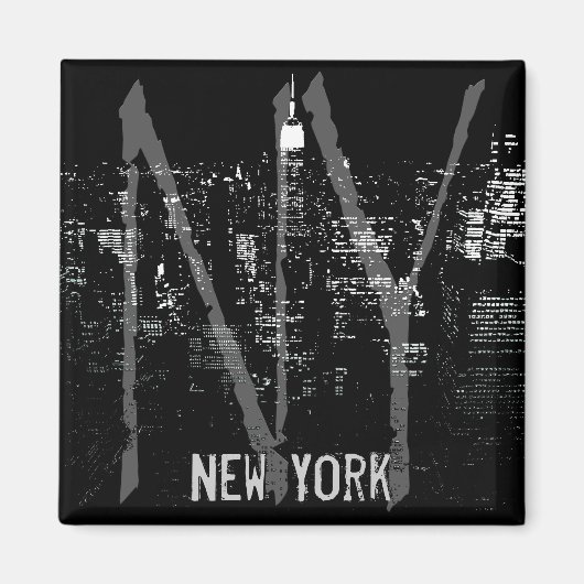 New York Fridge Magnet NY Souvenir Magnet Magneet (Voorkant)