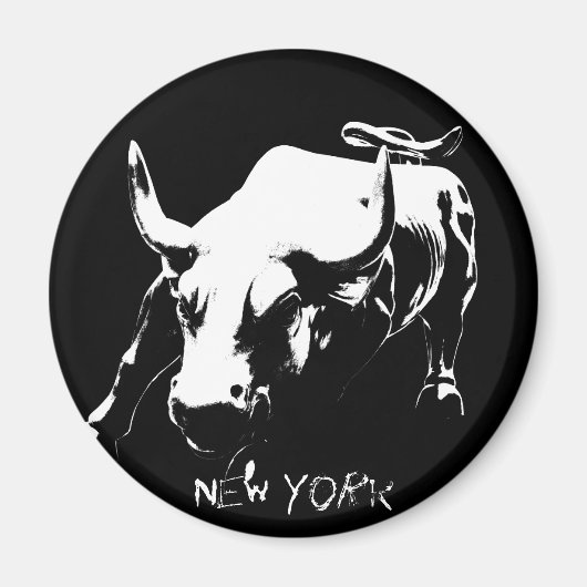 New York Frigo Magnets Bull Statue NYC Souvenirs (Devant)