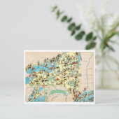 New York Funny Map Briefkaart (Staand voorkant)