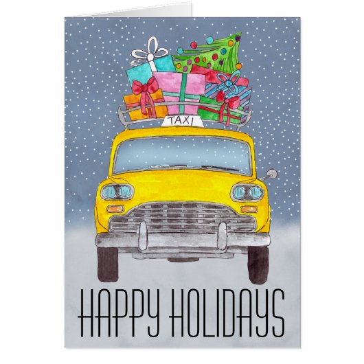 New York Gele Cab Kerstcadeaus (Voorkant)