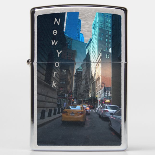 New York - Gele cabines - Zippo Lighter (Voorkant)