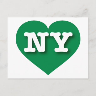New York Green Heart - Ik hou van NY Briefkaart
