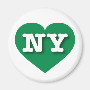 New York Green Heart - Ik hou van NY Magneet
