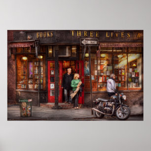 New York - Greenwich Village - Three Lives Books Poster