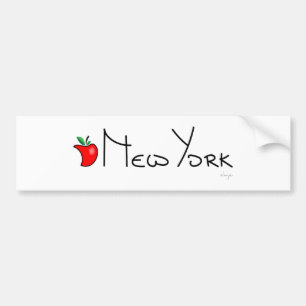 New York Grote Appel Bumpersticker
