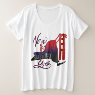 New York Grote Maat T-shirt
