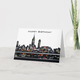 New York Happy Birthday Kaart